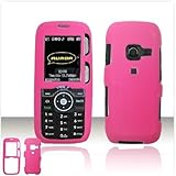 LG LX260 Rumor Scoop Cell Phone Hot Pink Rubber Feel Protective Case Facepl ....
