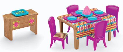 Image of Fisher-Price Dora The Explorer Playtime Together Dora and Me Dollhouse Basic Dining Room