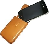 Piel Frama Apple iPhone 4 Leather Pouch with Magnetic Closure (Tan)