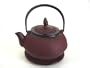 Burgundy Cast Iron Teapot With Trivet By Moda - 24 oz