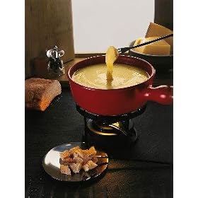Emile Henry Flame Top Fondue Set Red by Emile Henry