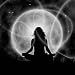 All Products : Moon Meditation - 24"H x 24"W - Peel and Stick Wall Decal by Wallmonkeys