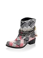 Isabelle Jaquelin Botas moteras Pinkaro (Negro / Rojo)