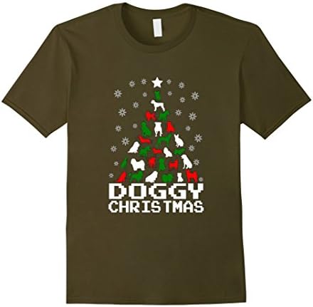 Men's Doggy Christmas Tree 2XL Olive