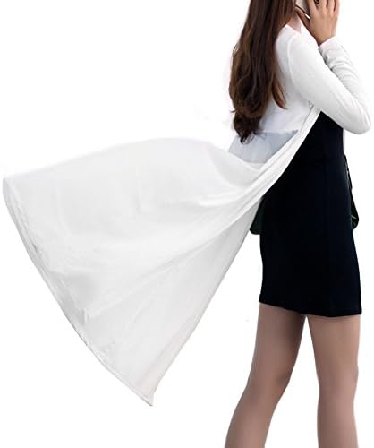 LOCOMO Sheer See Through Long Sleeve Cardigan Cape FFJ045WHT