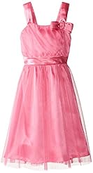 Girls Polyester Sleeveless  Mesh Glittering  Dress With a Bow(s) and a Ribbon 