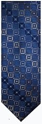 Men's Michael Kors Necktie Blue/Silver Blend 100% Silk