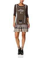 IAN MOSH Vestido Voltaire (Marrón)