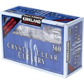 Crystal Clear Cutlery 360 Pieces (180 Forks - 120 Spoons - 60 Knives)