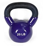 J Fit 20-Pound Premium Vinyl Kettlebell