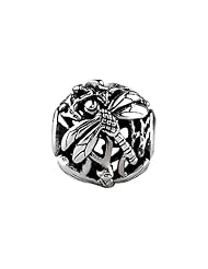 SilveRado (tm) MS610 Sterling Silver Focal Dragonfly #1 Bead / Charm