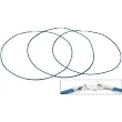 Leather Cord Necklaces Light Blue 16" 3Pcs