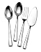 Couzon Stainless Steel Flatware Silhouette Bright 4 Piece Serving Set