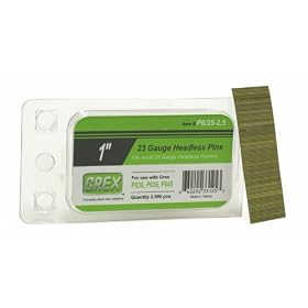 GREX P6/25-2.5 23 Gauge 1-Inch Length Headless Pins (2,500 per box)