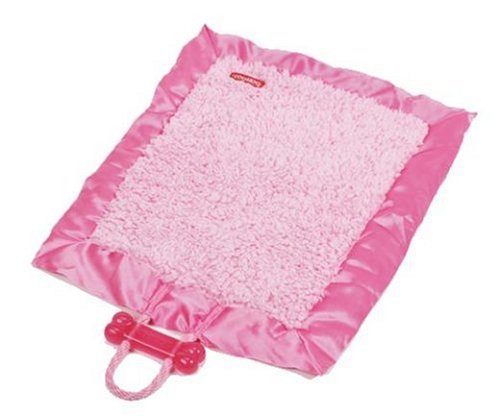 Childrens Toyshop  Pet Supplies : Bamboo Puppy Teething Blankie, Pink