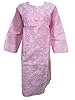 Indian Tunic Top Womens / Kurti Pink Embroidered Blouse India Clothing (Chest: 48")