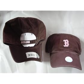 <b>Boston Red Sox MLB Women's Chocolate Adjustable Christina Clean Up Baseball Hat / Cap</b>