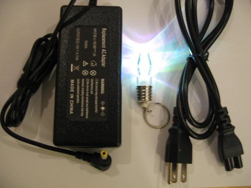 NEW Galaxy Bang Ac Adapter Charger replacement for Toshiba Satellite U405D-S2874, U405D-S2902; U405D-S2846, U405D-S2848, U405D-S2850; U405D-S2852, U405D-S2863, U405D-S2870 Laptop Notebook Battery Power Fill Cord Plug (FREE Galaxy Bang LED Flashlight Keych