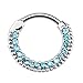 BodyJ4You Septum Piercing Clicker Pave Gems 16G