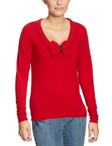 NafNaf Damen Pullover U12, Gr. 36 (S), Rot (1514 Rouge Baiser) Preisvergleich