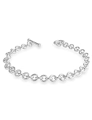 Bling Jewelry .925 Sterling Silver Rolo Chain 180 Gauge Toggle Charm Bracelet