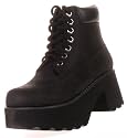 Volatile Jobsite Women's Platform Wedge Boots Black Nubuck Leather
