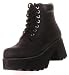 Volatile Jobsite Women's Platform Wedge Boots Black Nubuck Leather