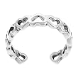 Sterling Silver Women's Heart Toe Ring Hypoallergenic Nickel Free .925 Stamp Adjustable Size
