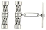Stainless Steel Cable Cuff Links , 5/8 in. (16mm) long