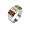 Baltic Multicolor Amber and Sterling Silver Triple Square Ring Size 5,6,7,8,9,10,11,12