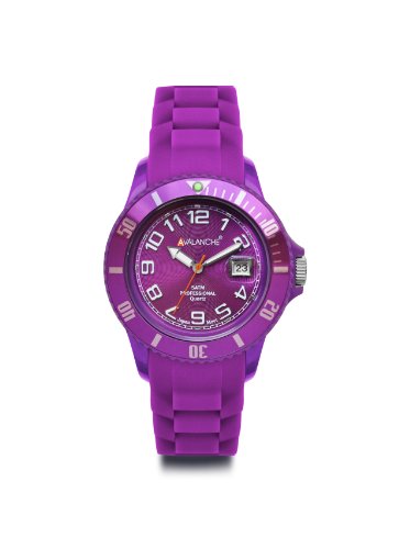 Avalanche Watch Unisex-Armbanduhr Alpha Analog Silikon violett AV-100S-VT-40