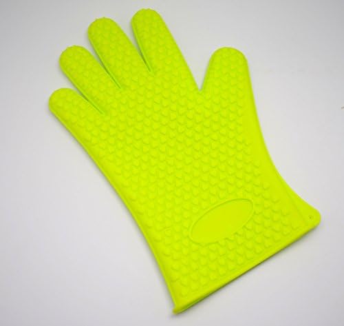 Red Apple 1 Pair Heavy Duty Silicone Kitchen Gloves/Oven and Freezer Finger Mitts -Heat Resistant Up To 425 F/218 C - 100% FDA Grade - BPA Free - Dishwasher Safe - BBQsafe Heat Resistant