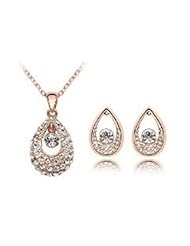 XiangGang ShaoGi 18k White Gold, Round Diamond Ball Fashion Sets, White And Baby Blue - 18 inch
