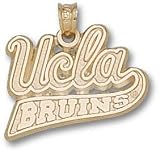 UCLA Bruins Solid 10K Gold Script ''UCLA'' Bruins Pendant