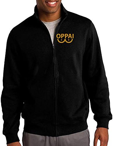 Comedy One Punch Man OPPAI Saitama Zip Up Hoodie Jackets For Men