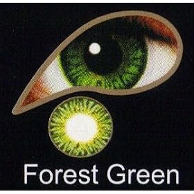 Coloured Contact Lenses with Free Solution & Case - Forest Green (1 Month)
