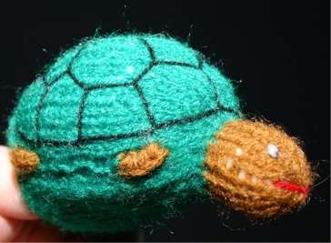 Childrens Toyshop  Toys : Finger Puppet Educational Toy Hand Knit Soft Wool FP_TURTLEGREEN