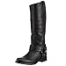 FRYE Women's Maxine Trapunto Harness Boot,Black,7 M US
