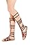 StyleUpGirl Monica-1 Knee High Gladiator Sandals Marcelino Black Brown Knee