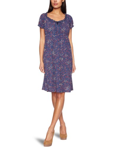 ESPRIT Damen Kleid (knielang) A21783, Gr. 36 (S), Blau (water blue 422) Preisvergleich