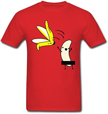 Motly Banana Striptease 2016 Fashion Men's T-Shirts Red M