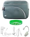 5n1 Non-OEM Amazon Kindle DX 9.7 Tri-Pocket Sleeve Case - Grey