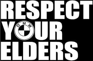 Amazon.com: Respect Your Elders BMW Decal EURO Sticker Car Window E90 ...