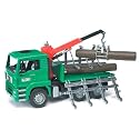 Bruder Toys Man Timber Truck with Loading Crane and 3 Trunks