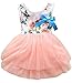 Kids Girls Princess Rose Garden Flower Petal Lace Ruffled Tulle Skirts Dresses