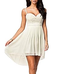 Corset   Waistline Chiffon Above the Knee Sleeveless Lace Skater Dress/Evening Dress/Mini Dress 