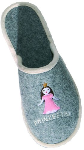 Adelheid - Werkstatt des wahren Gluecks Prinzessin Filzpantoffel mausgrau 2KK040 940, Damen Hausschuhe, grau, (mausgrau 940)