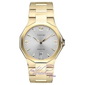 Click here to buy Concord Watches - Concord Mariner 18k Yellow Gold Silver Dial Mens Watch .
