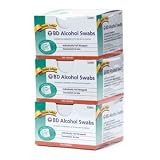 BD Alcohol Swabs Thicker, Softer (3 Pack) 300 Individually Foil Wrapped