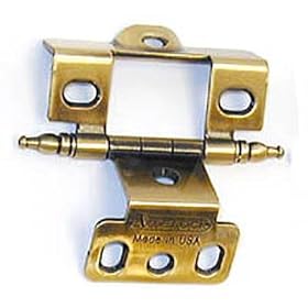Amerock Full Inset Full Wrap Free Swinging Minaret Tip Hinge For 3/4" Doors Antique English Single